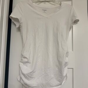 Old Navy Women's White vneck Short Sleeve Tee maternity size small